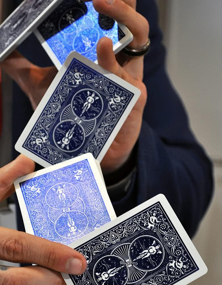 image:imageBicycle Metalluxe Silver Playing Cards Premium Metal Foil Finish Poker SizeGrey and Cobalt Blue