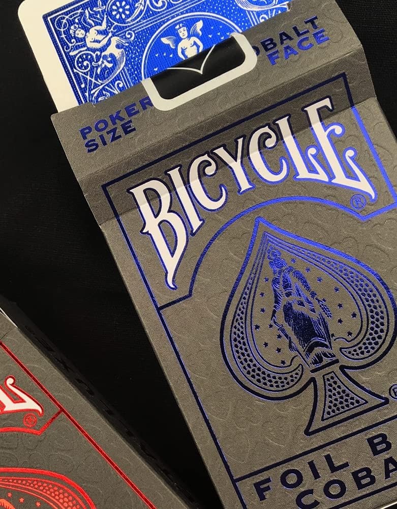image:imageBicycle Metalluxe Silver Playing Cards Premium Metal Foil Finish Poker SizeGrey and Cobalt Blue