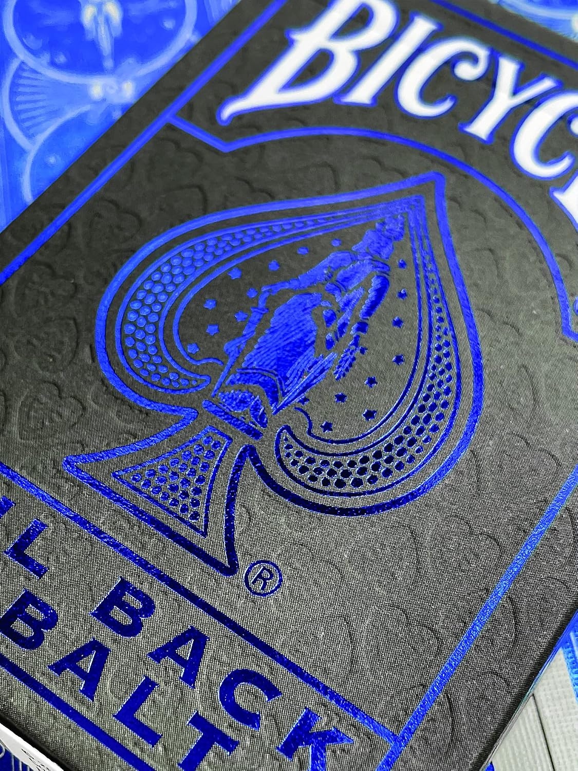 image:imageBicycle Metalluxe Silver Playing Cards Premium Metal Foil Finish Poker SizeGrey and Cobalt Blue