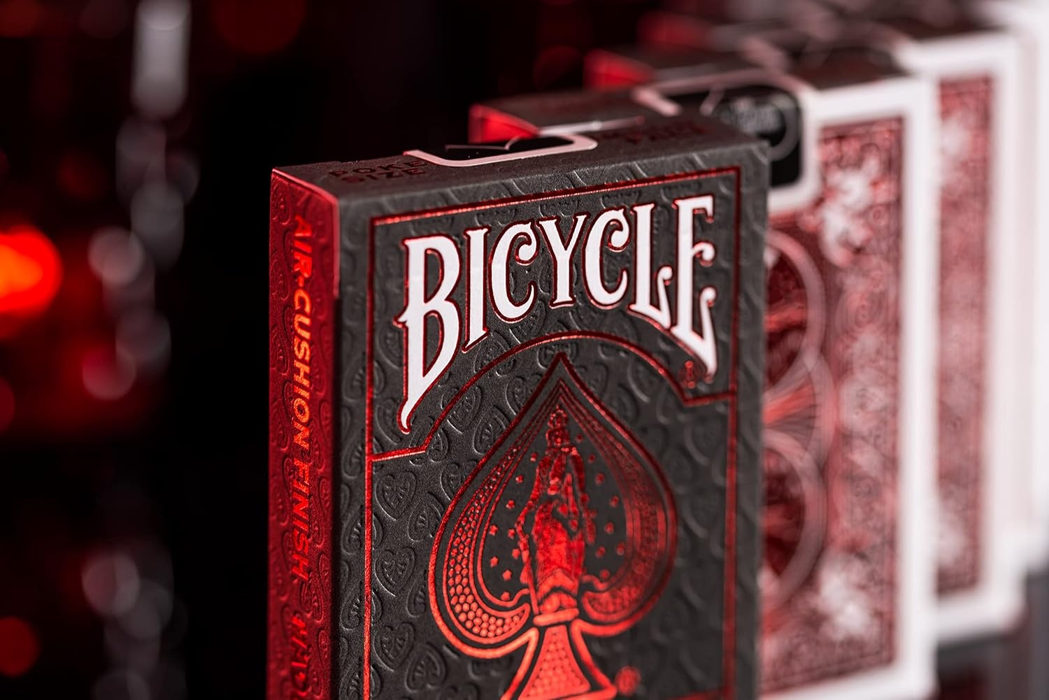 image:imageBicycle Metalluxe Silver Playing Cards Premium Metal Foil Finish Poker SizeGrey and Crimson Red