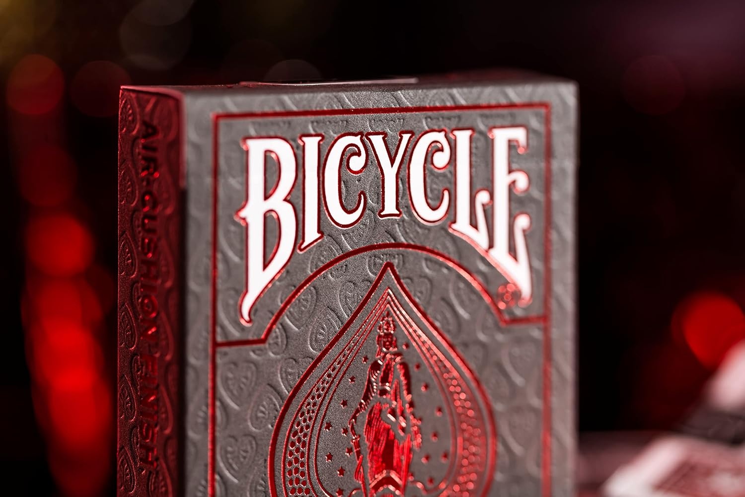 image:imageBicycle Metalluxe Silver Playing Cards Premium Metal Foil Finish Poker SizeGrey and Crimson Red