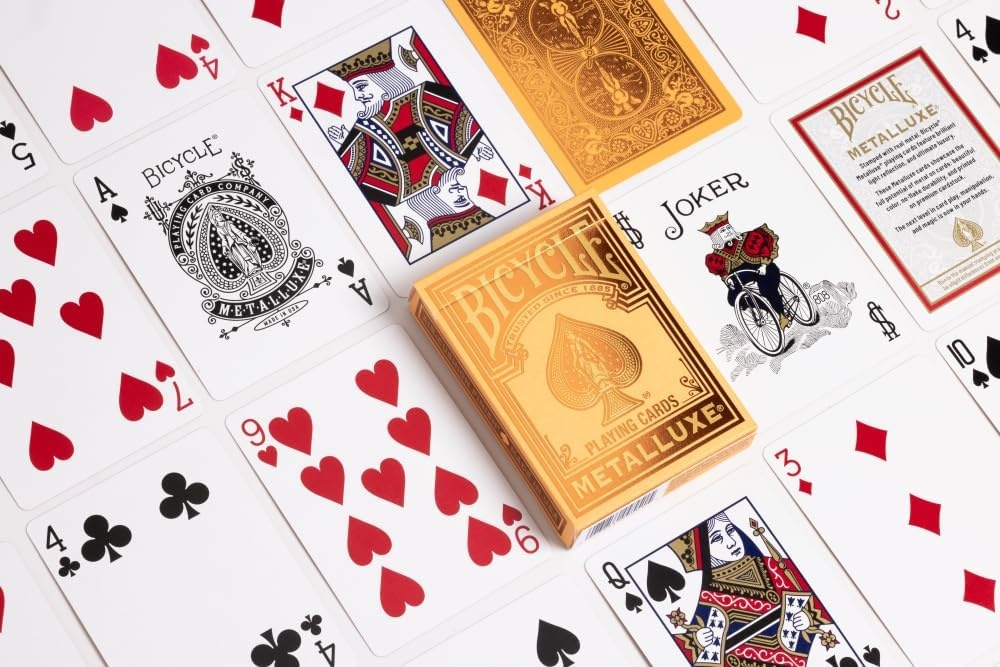 image:imageBicycle Metalluxe Silver Playing Cards Premium Metal Foil Finish Poker SizeOrange