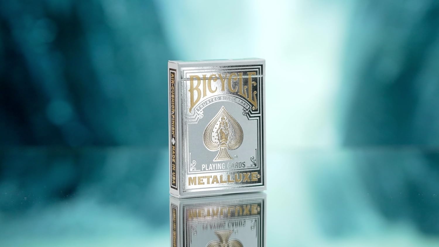 image:imageBicycle Metalluxe Silver Playing Cards Premium Metal Foil Finish Poker SizeSilver