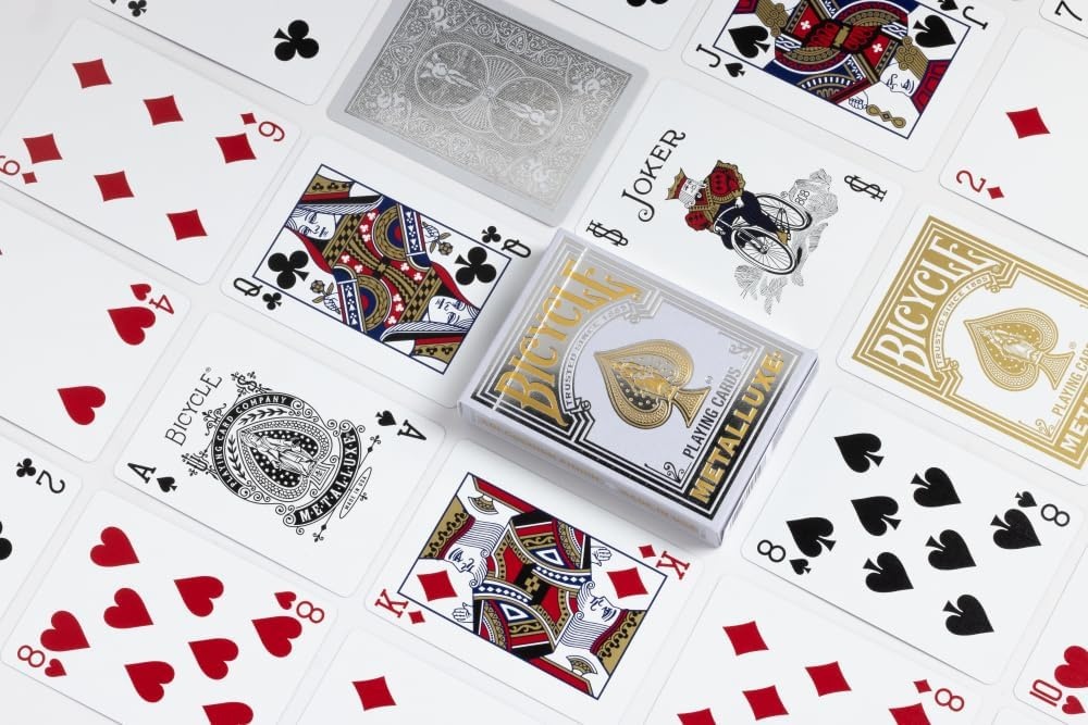 image:imageBicycle Metalluxe Silver Playing Cards Premium Metal Foil Finish Poker SizeSilver
