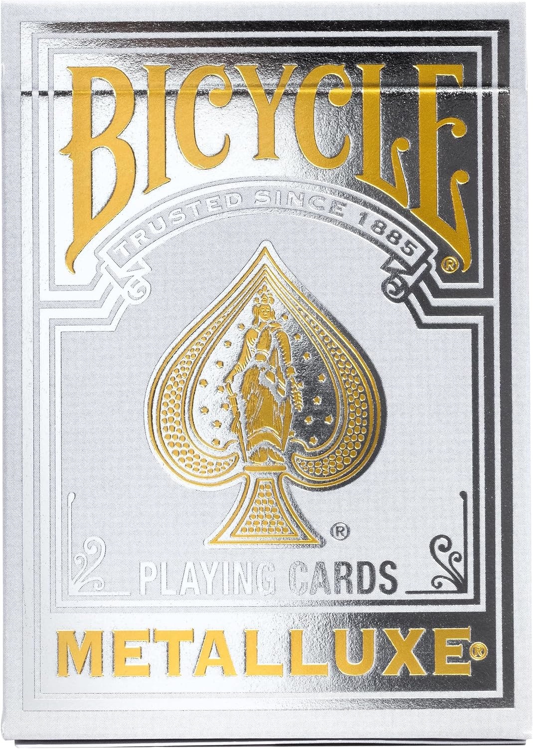image:imageBicycle Metalluxe Silver Playing Cards Premium Metal Foil Finish Poker SizeSilver