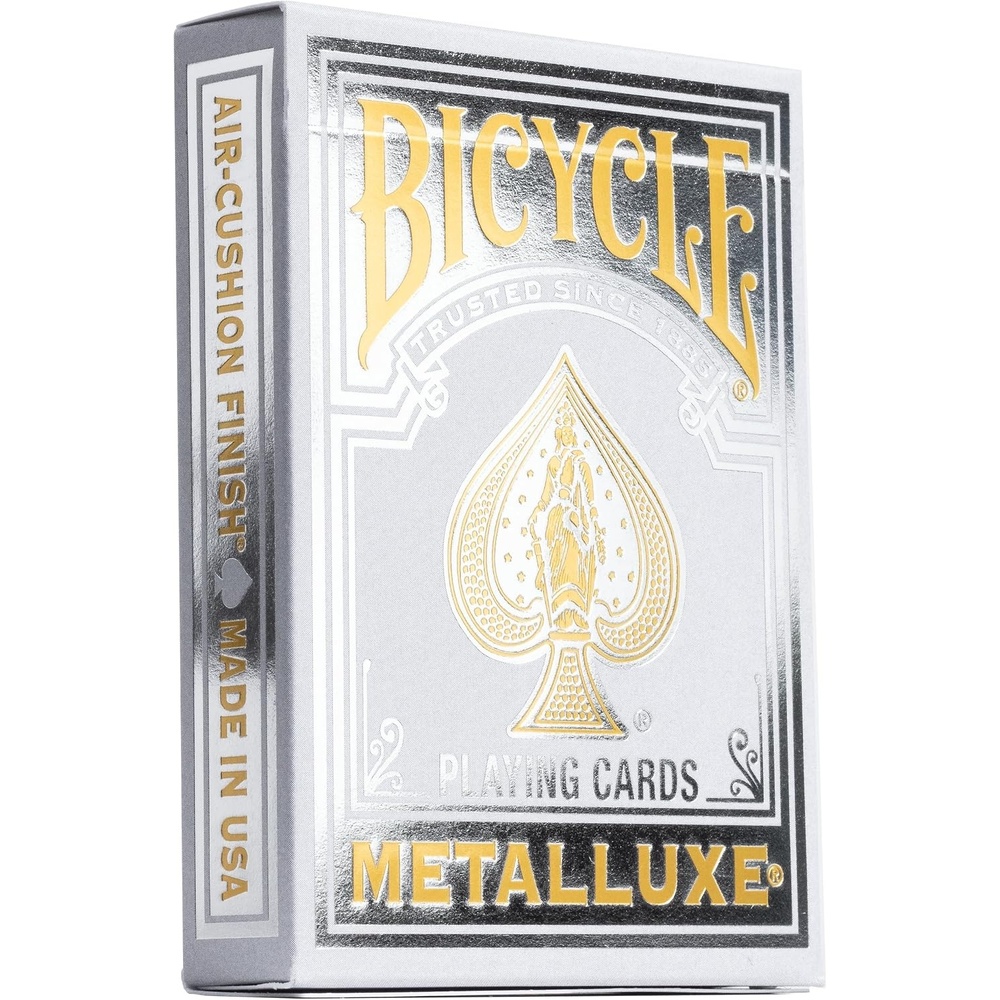 image:imageBicycle Metalluxe Silver Playing Cards Premium Metal Foil Finish Poker SizeSilver
