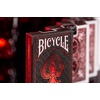 Bicycle Metalluxe Silver Playing Cards – Premium Metal Foil Finish – Poker Size(Grey and Crimson Red)