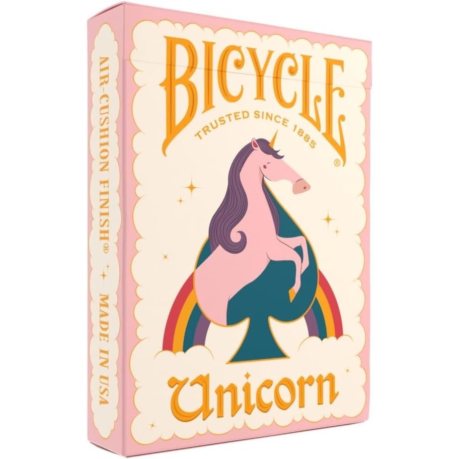 image:imageBicycle Unicorn Playing Cards  Premium PokerSize Deck of Cards Made in USAUnicorn Pink