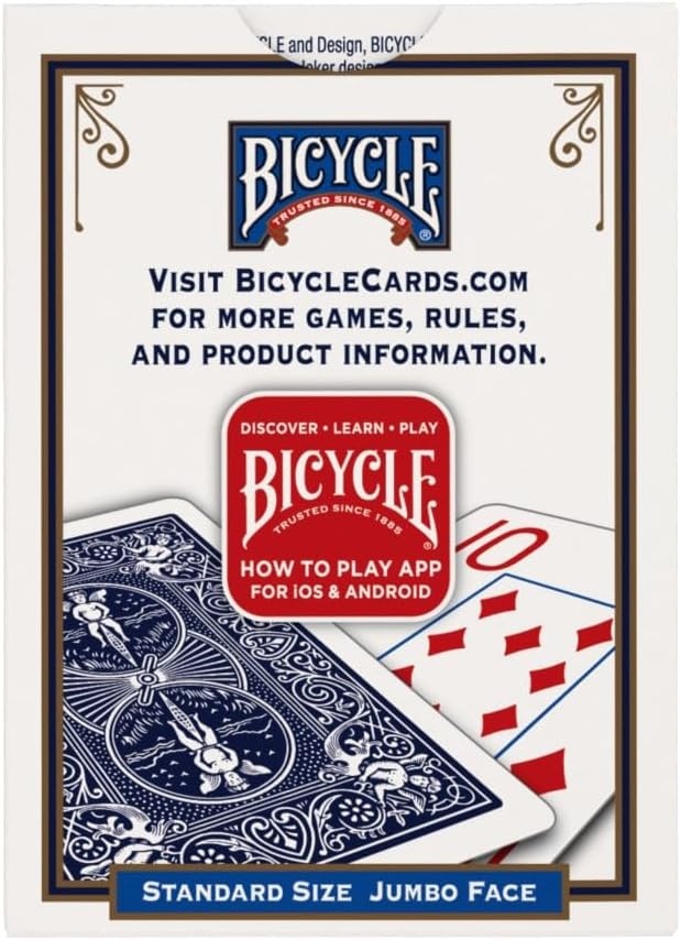 image:imageBicycle 12pk Red amp Black Rider Back Playing Cards Standard Index Decks of Cards Premium Poker Cards for Blackjack Casino Games amp Family Game Night 2 Count Pack of 112 pk RdBl Jumbo