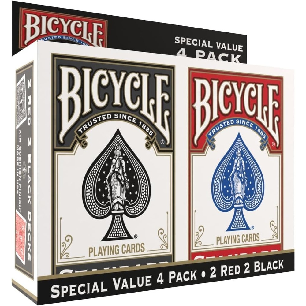 image:imageBicycle 12pk Red amp Black Rider Back Playing Cards Standard Index Decks of Cards Premium Poker Cards for Blackjack Casino Games amp Family Game Night 2 Count Pack of 14 pk RdBlk Std