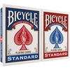 Bicycle 12pk Red & Black Rider Back Playing Cards, Standard Index, Decks of Cards, Premium Poker Cards for Blackjack, Casino Games & Family Game Night, 2 Count (Pack of 1)(2 pk RdBl Std.)