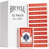 Bicycle 12pk Red & Black Rider Back Playing Cards, Standard Index, Decks of Cards, Premium Poker Cards for Blackjack, Casino Games & Family Game Night, 2 Count (Pack of 1)(12 pk AllRd)