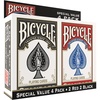 Bicycle 12pk Red & Black Rider Back Playing Cards, Standard Index, Decks of Cards, Premium Poker Cards for Blackjack, Casino Games & Family Game Night, 2 Count (Pack of 1)(4 pk RdBlk Std.)