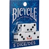 Bicycle 20x Dice Set, 2X 10 Pack Six Sided D6 Dice, Standard Casino Game Classic White and Black Die, 20 Count, 16 mm(Bicycle)