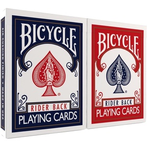 Bicycle 12pk Red & Black Rider Back Playing Cards, Standard Index, Decks of Cards, Premium Poker Cards for Blackjack, Casino Games & Family Game Night, 2 Count (Pack of 1)(2 pk RdBl Std. Rider)