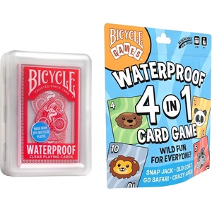 Bicycle 12pk Red & Black Rider Back Playing Cards, Standard Index, Decks of Cards, Premium Poker Cards for Blackjack, Casino Games & Family Game Night, 2 Count (Pack of 1)(Waterproof Cards and Games Bundle)
