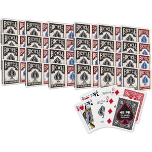 Bicycle 12pk Red & Black Rider Back Playing Cards, Standard Index, Decks of Cards, Premium Poker Cards for Blackjack, Casino Games & Family Game Night, 2 Count (Pack of 1)(48 pk RdBlk Std.)